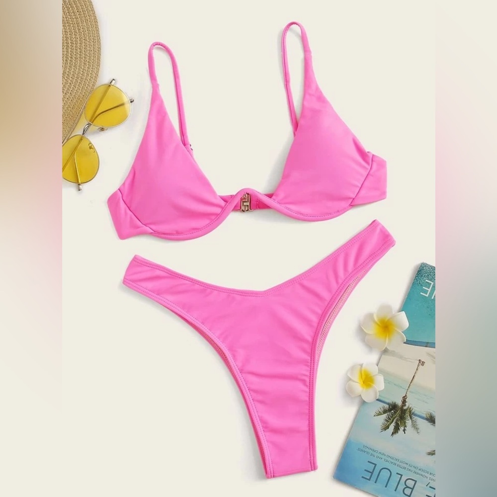 Shein Pink Underwire Bikini Size 4 (S) - Picture 3 of 5